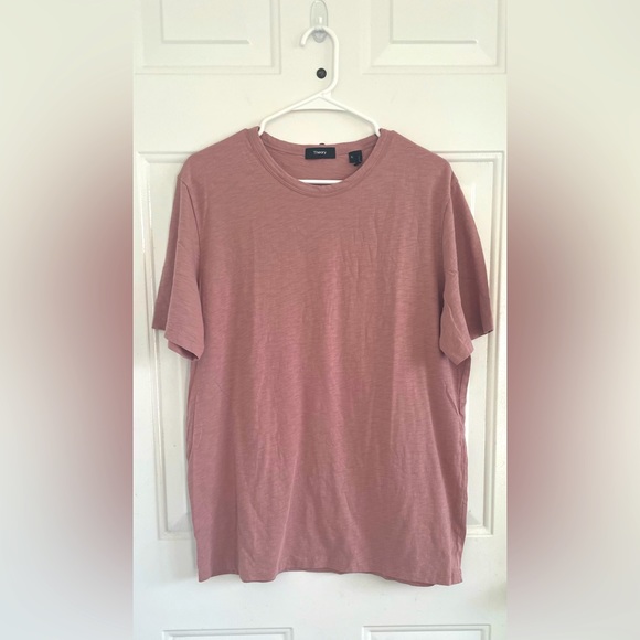 Theory Men’s Dusty Pink T-shirt 100% Cotton Size XL - Picture 3 of 7